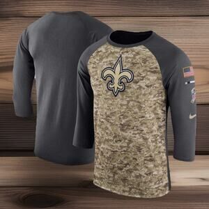 New Orleans Saints NFL Brees Nike Salute to Service Quarter Sleeve Womens Small